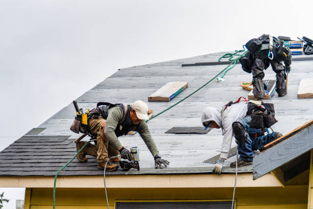 Professional Roof Replacement technician working in La Fayette, NY